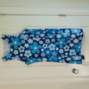 XL blue floral dress